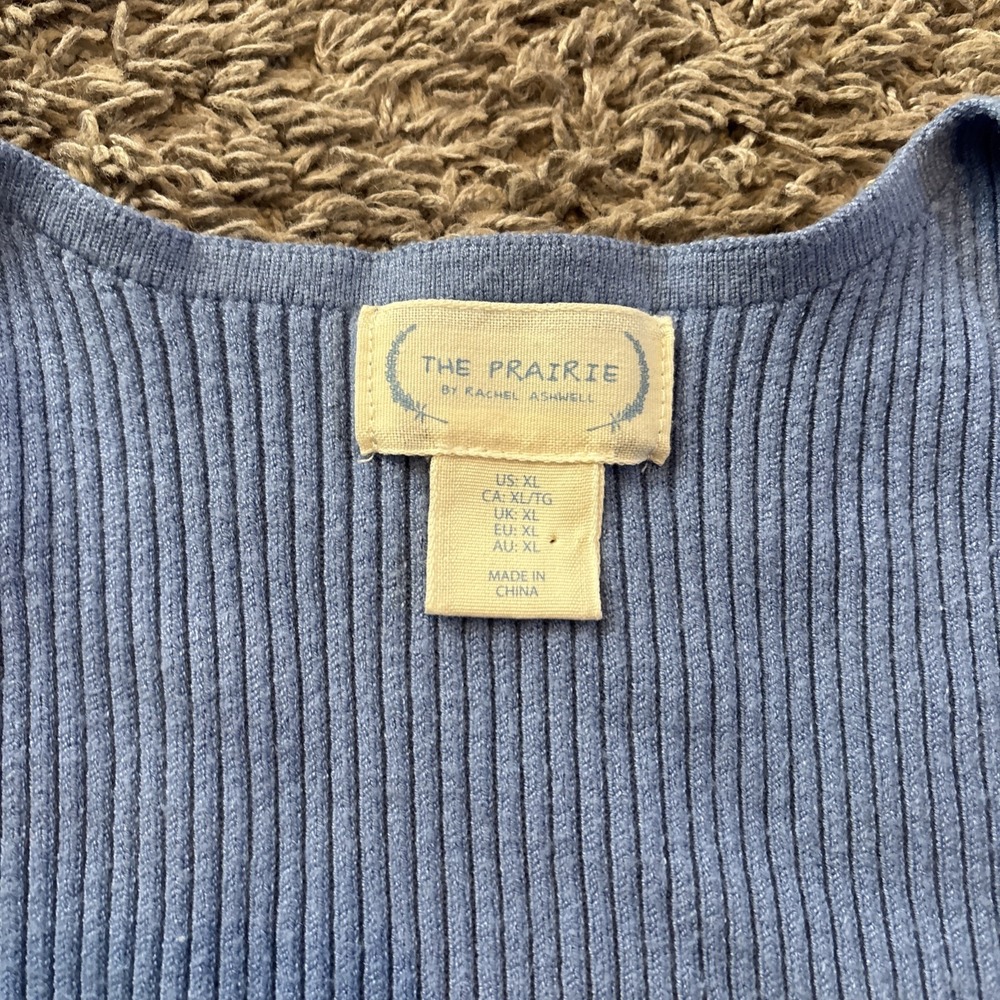 The Prairie by Rachel Ashwell Cream Knit Crop Top XL Cottagecore Sweet Y2K - Picture 2 of 4